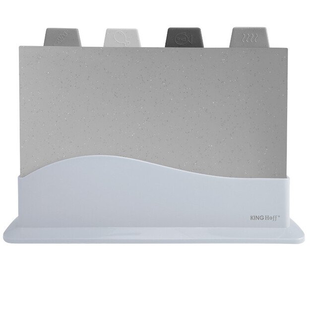 KINGHoff pjaustymo lentelių rinkinys su stovu, 4 dalių KH-1743