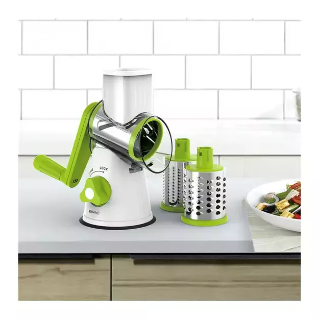 Kinghoff rankinė būgninė tarkavimo sistema, žalia 26,5 × 12,5 × 24 cm KH-1652 1