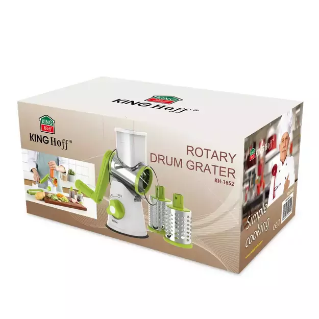 Kinghoff rankinė būgninė tarkavimo sistema, žalia 26,5 × 12,5 × 24 cm KH-1652 3