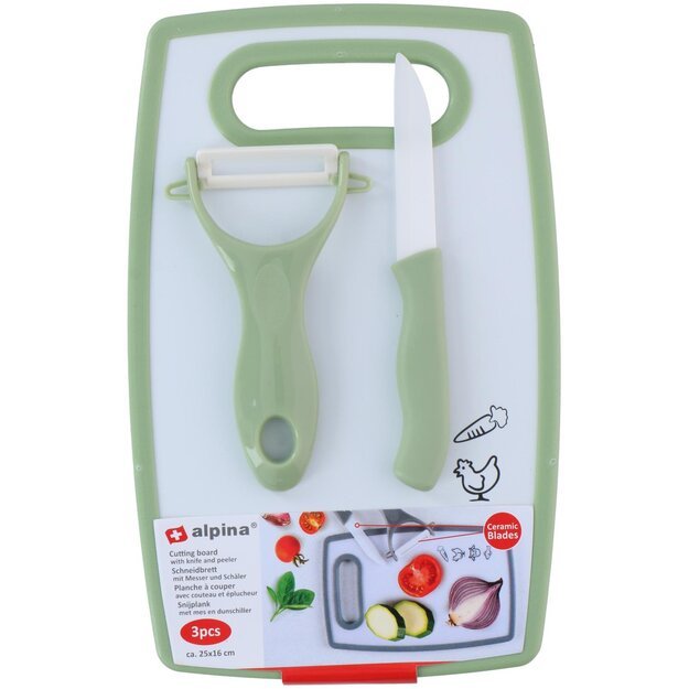 Alpina pjaustymo lentelė su peiliu ir skustuku, įvairių spalvų, 25 × 16 cm 871125225043 2