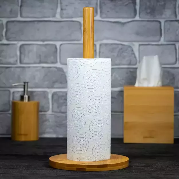 KINGHoff bambukinis popierinių rankšluosčių laikiklis KH-1688 1