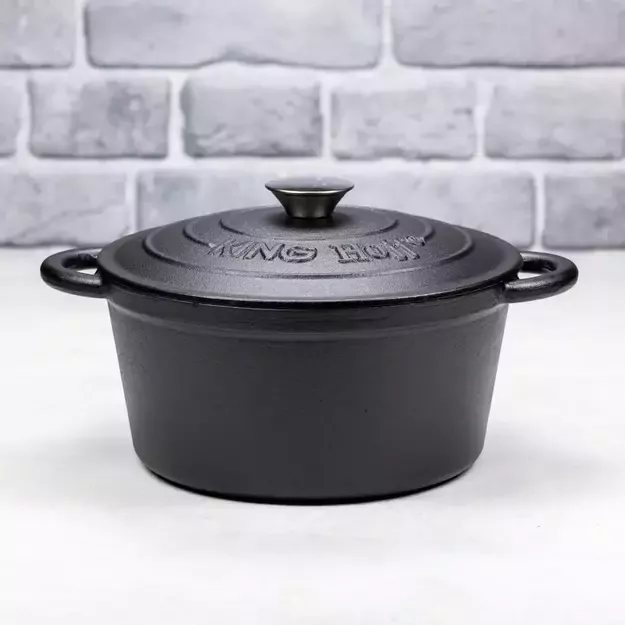 KINGHoff ketaus puodas su rankenomis, juodas, 4 l, Ø24 cm, KH-1476 2