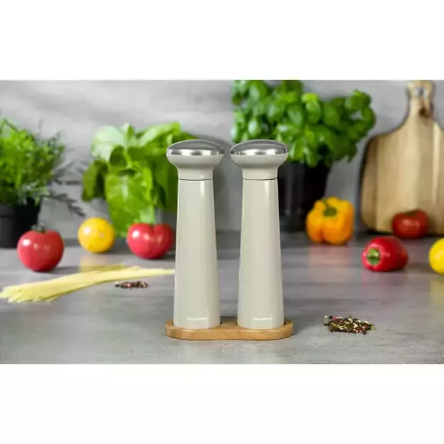 Klausberg druskos ir pipirų malūnėlių rinkinys su akacijos stovu KB-7595 1