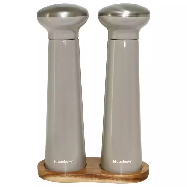 Klausberg druskos ir pipirų malūnėlių rinkinys su akacijos stovu KB-7595