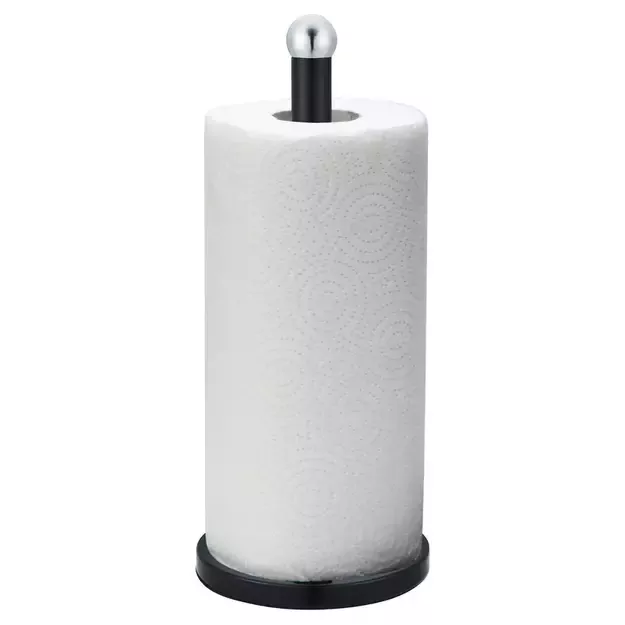 KINGHoff plieninis popierinių rankšluosčių laikiklis, juodas KH-1219 1