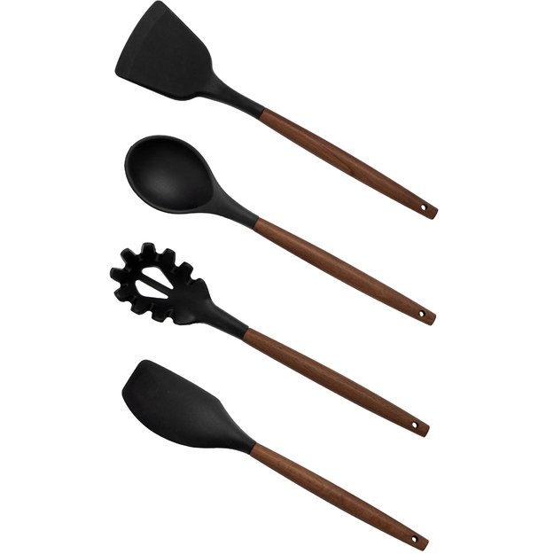 CS Kochsysteme SOLTAU virtuvinių peilių ir įrankių rinkinys su mediniu stovu, 12 dalių 2