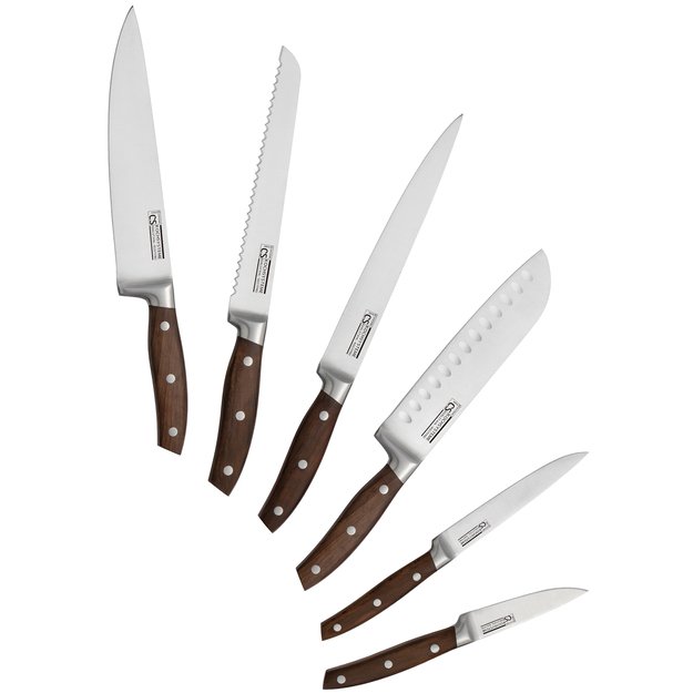 CS Kochsysteme SOLTAU virtuvinių peilių ir įrankių rinkinys su mediniu stovu, 12 dalių 1