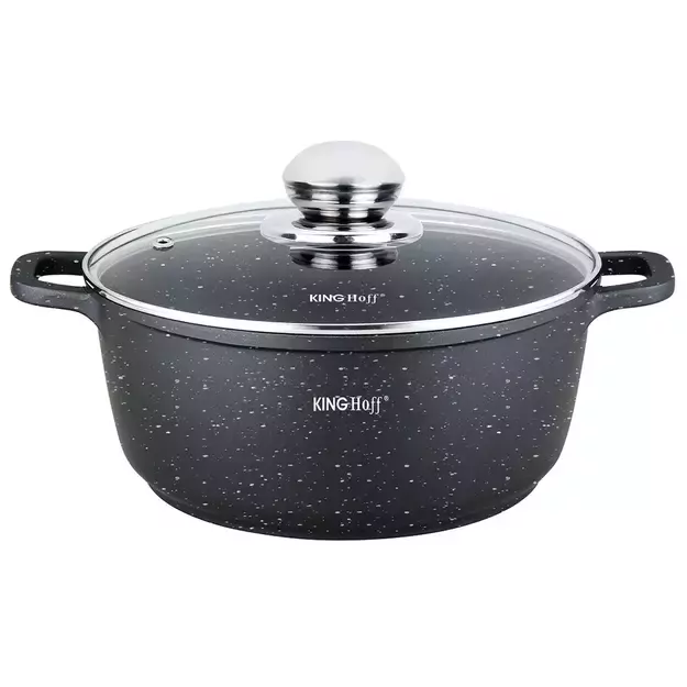KINGHoff marmurinis puodas su dangčiu, 5,6 l, Ø26 cm KH-1596