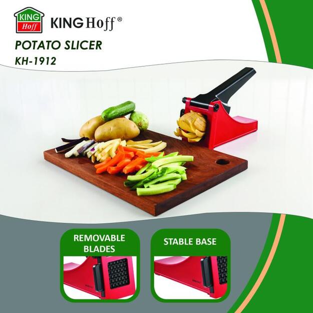 Kinghoff bulvių ir daržovių pjaustyklė, raudona KH-1912 2