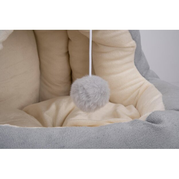 PET COMFORT kačių guolis–urvelis su kamuoliuku, 42×40×38 cm, 871125223382