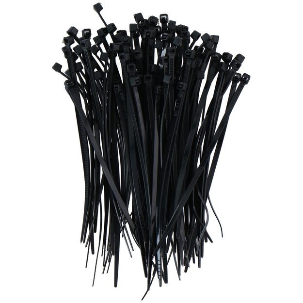 KINZO kabelių dirželis, 2,5 × 100 mm, juodas, 871125272104 1